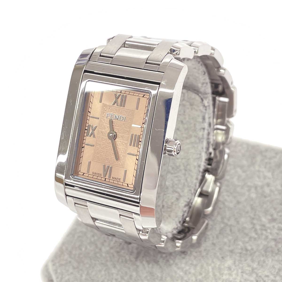 FENDI フェンディ 腕時計/クォーツ 良好 スクエア/アラビア数字 7600-M シルバーカラー レディース【中古】｜リサイクル ティファナ