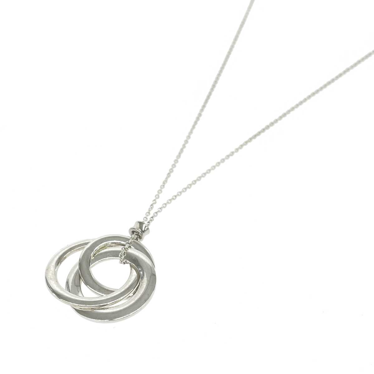 TIFFANY\u0026Co. ティファニー SV首飾り/1837 インターロッキング 思わしい  925/3倶楽部    しろがね色色つや レディース【中古】