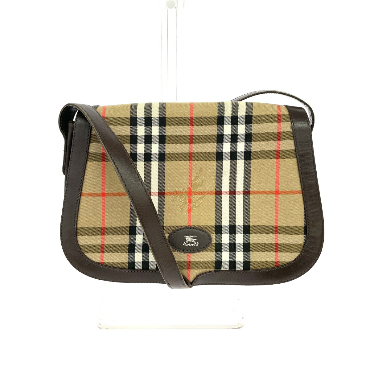 Burberry\u0027s バーバリーズ 空蝉ショルダーバッグ   ノバチェック ジャかばい立て 影ぼうし導管   ベージュ レディース【中古】