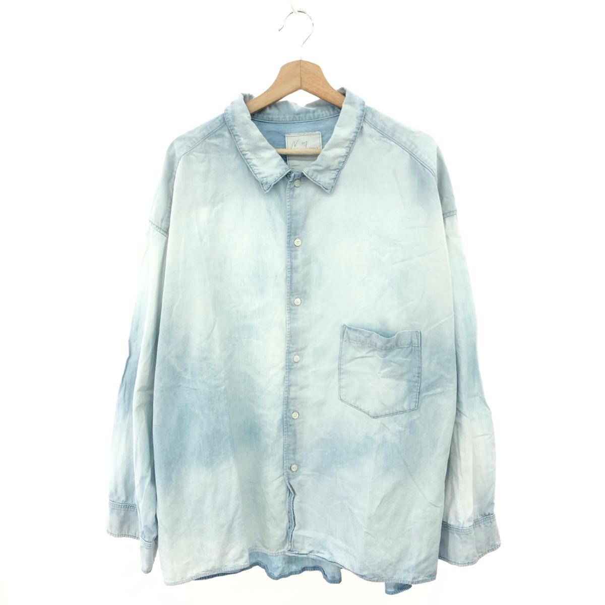 ANCELLM アンセルム エイジングシャンブレーシャツ  大きさ:3 AGING CHAMBRAY SHIRT 25SS/ANC-SH61-B   青色 メンズ【中古】