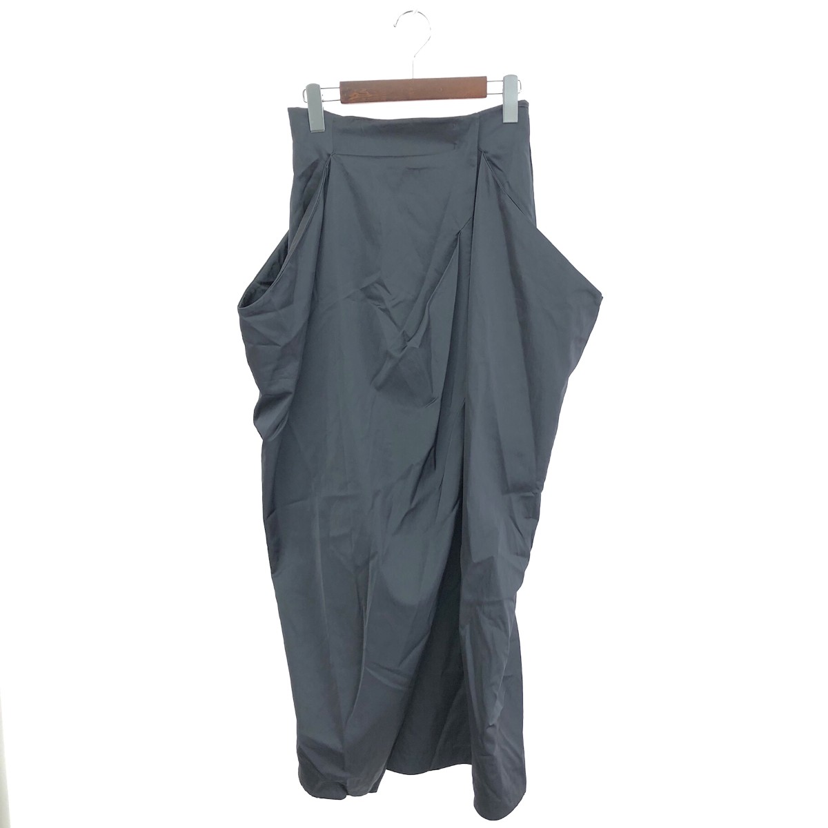 TODAYFUL トゥデイフル サテンドレープスカート 好ましい 大きさ:38 ロング/うつり変わり 24SS   薄墨色 レディース【中古】