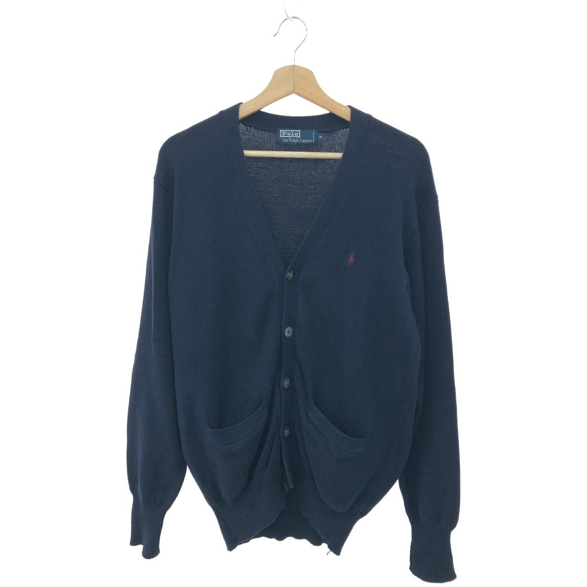 POLO RALPH LAUREN ポロラルフローレン コットンニットカーディガン  大きさ:M V素っ首    米国海軍 メンズ【中古】