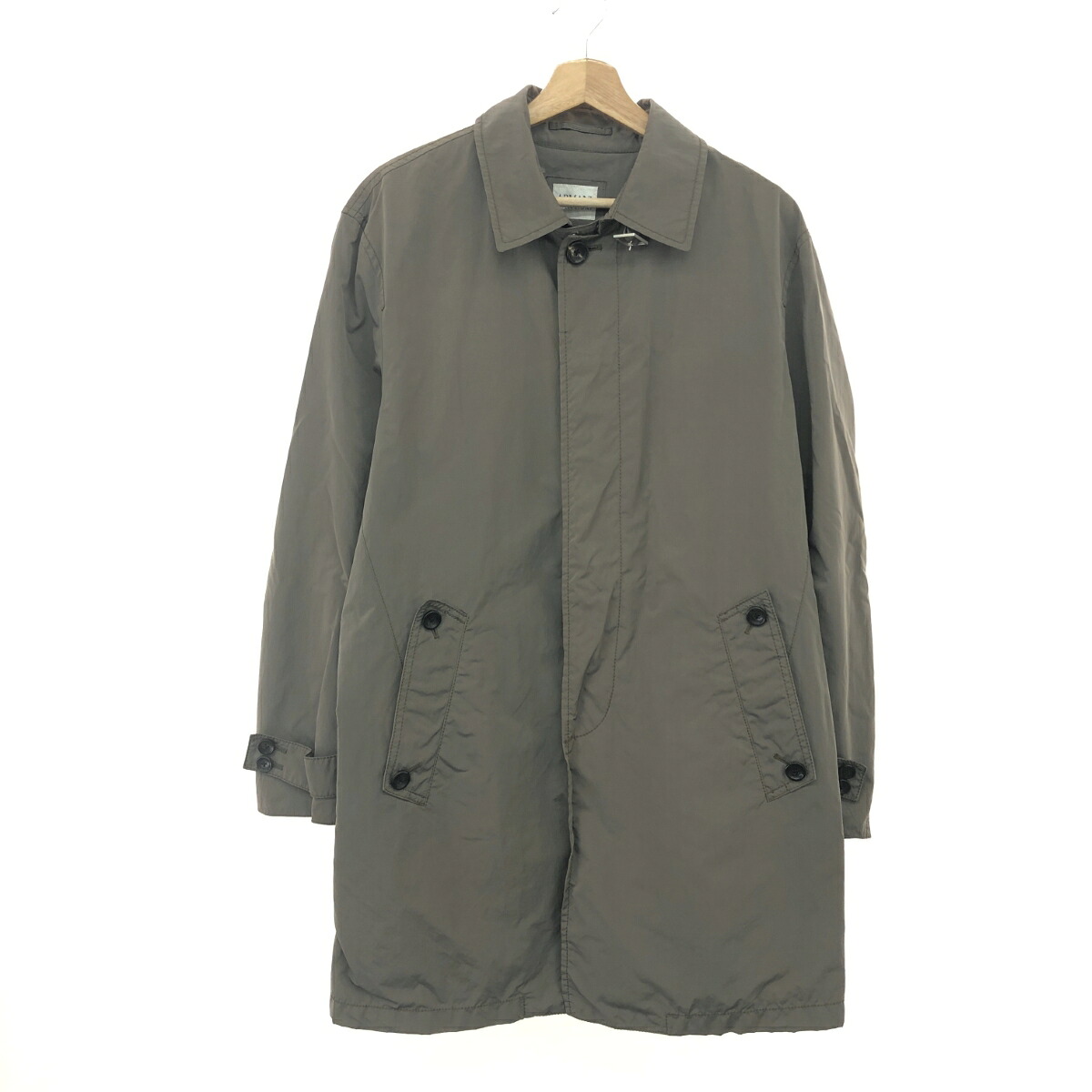 ARMANI COLLEZIONI アルマーニ コレッツォーニ ステンカラー厚地の外套  大きさ:50 WATER REPELLENT    赤銅色 メンズ【中古】
