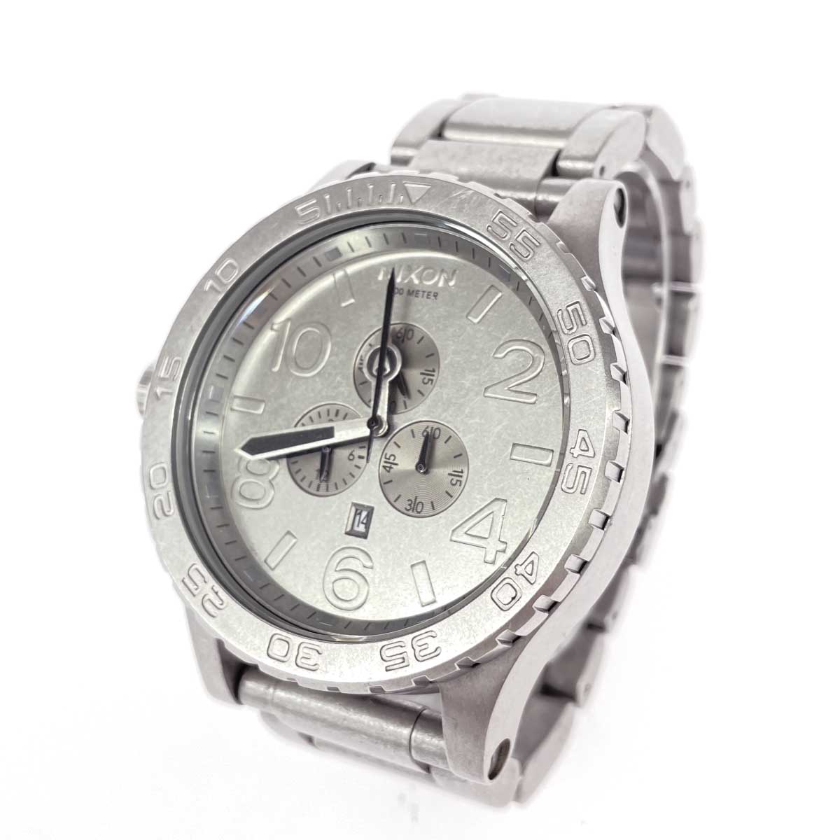 Nixon ニクソン ウオッチ クロノグラフ   SS/ SIMPLIFY/THE51-30   しろがね色色つや メンズ【中古】