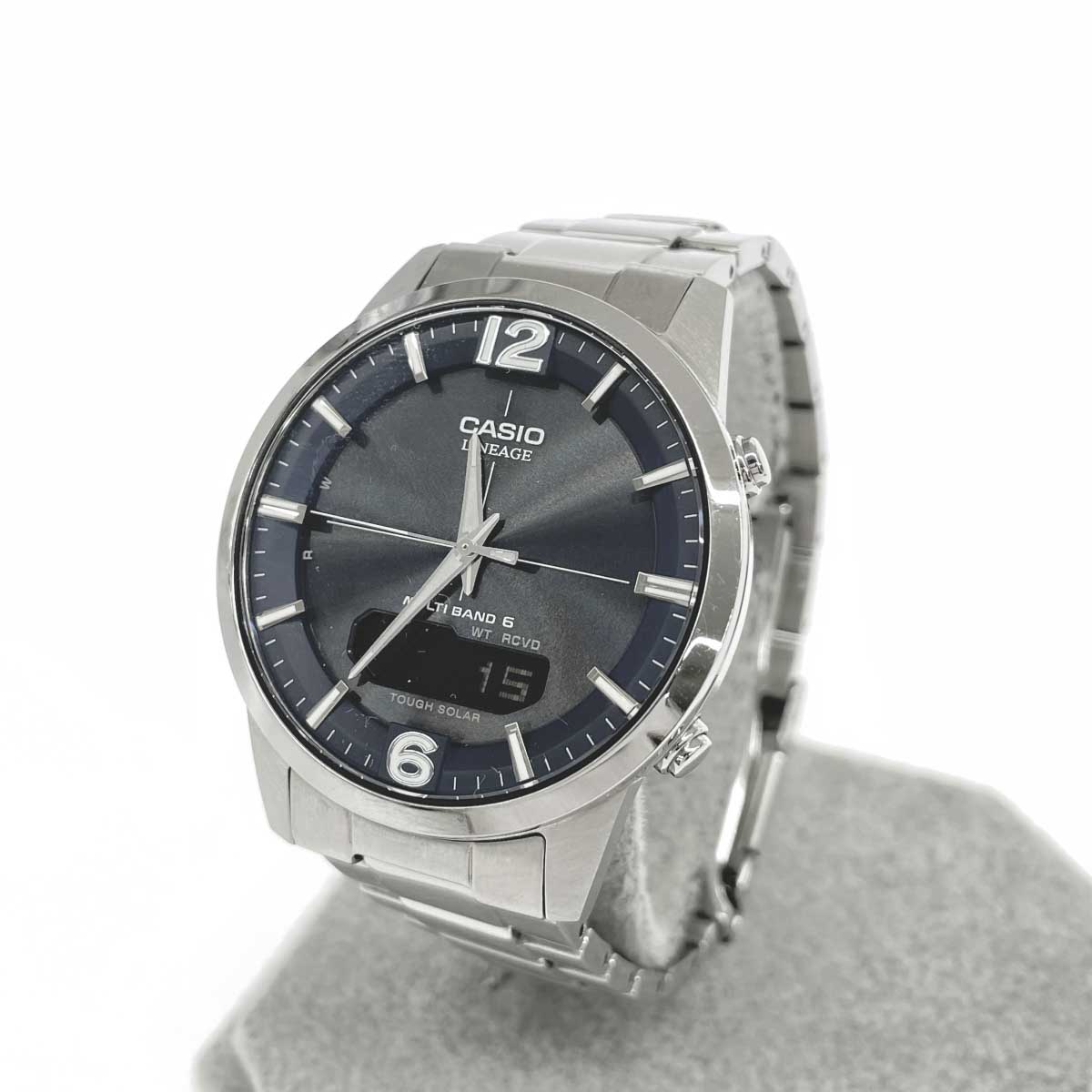CASIO カシオ リニエージ/電磁波ソーラーウオッチ    LCW-M170   しろがね色色つや メンズ【中古】