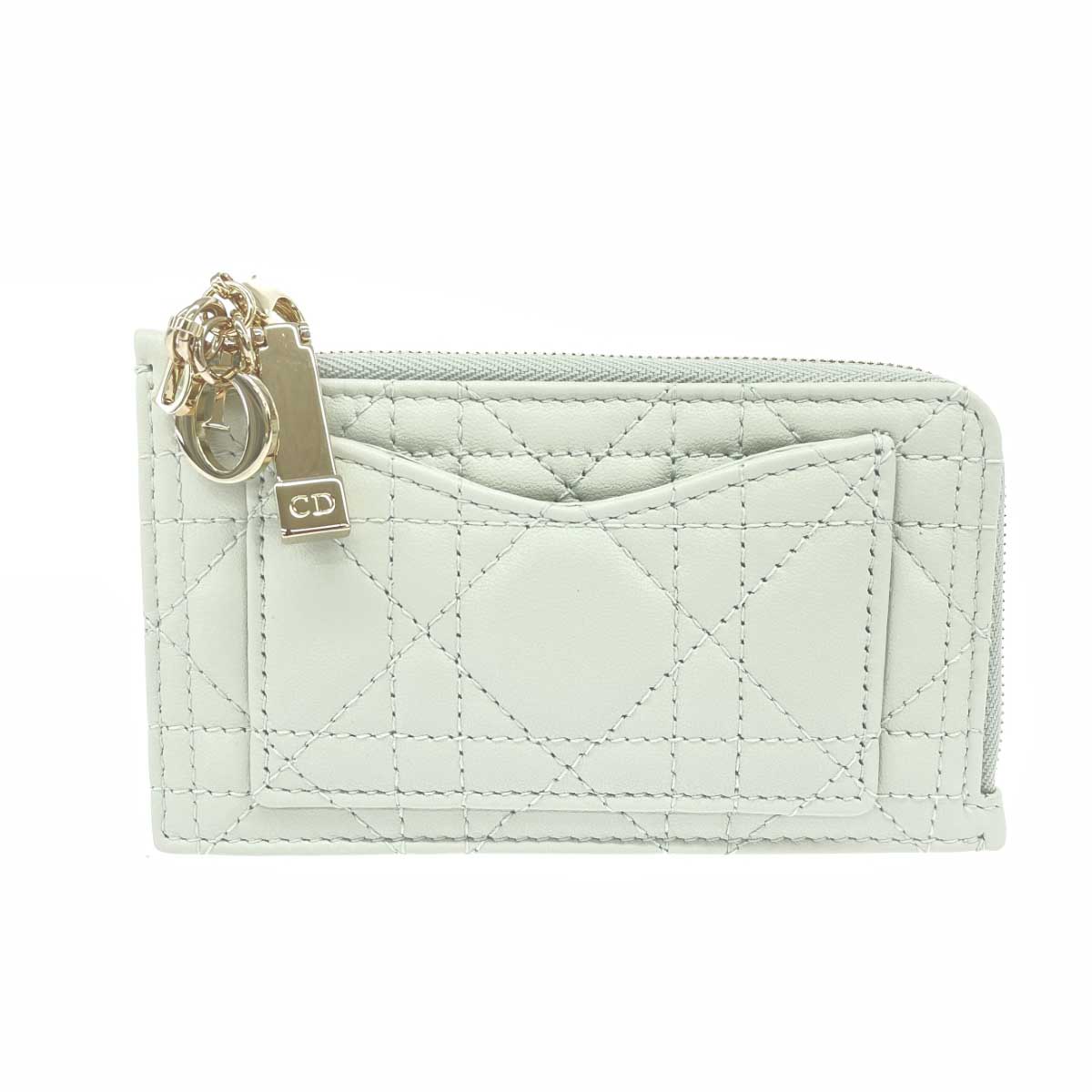 Christian Dior ディオール 歌留多入れもの/レディディオールコスモス 好ましい  なめし革    サルヴィア緑であること レディース【中古】