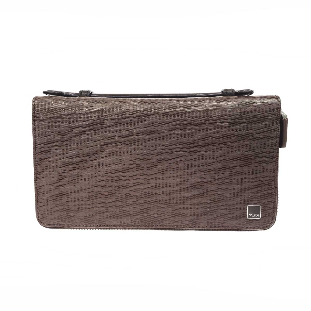 TUMI トゥミ ダブルファスナー長財布/オーガナイザー 美品 レザー ブラウン メンズ【中古】｜リサイクル ティファナ