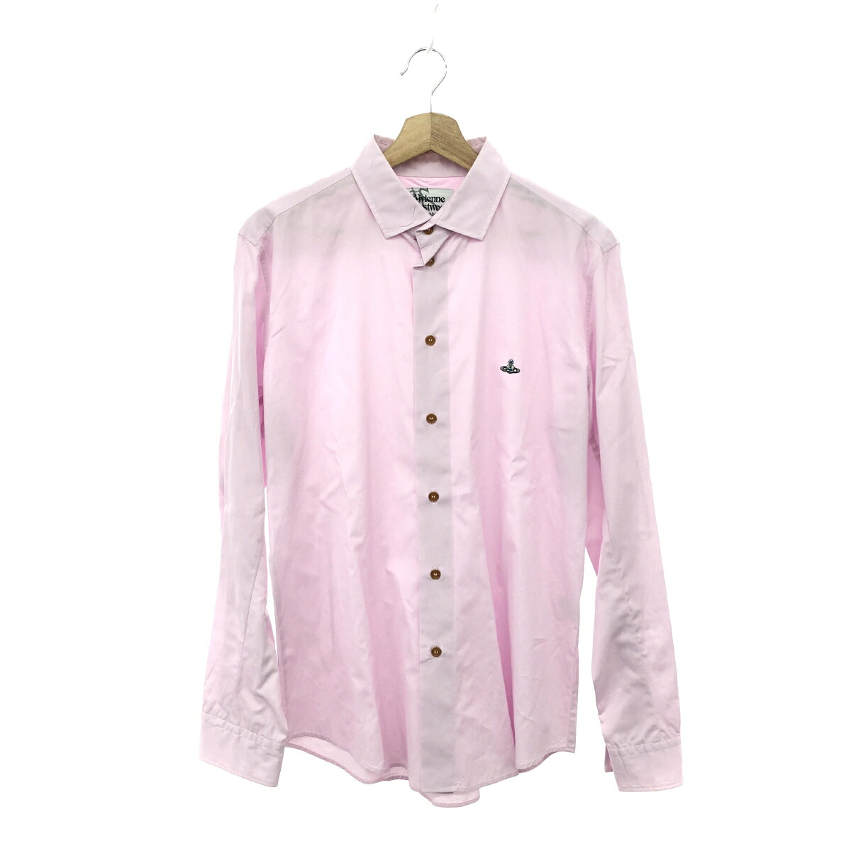 Vivienne Westwood MAN ヴィヴィアンウエストウッドマン お召しものプルオーバー 好ましい 大きさ:50 オーブ刺しゅう    サクラ色 メンズ【中古】