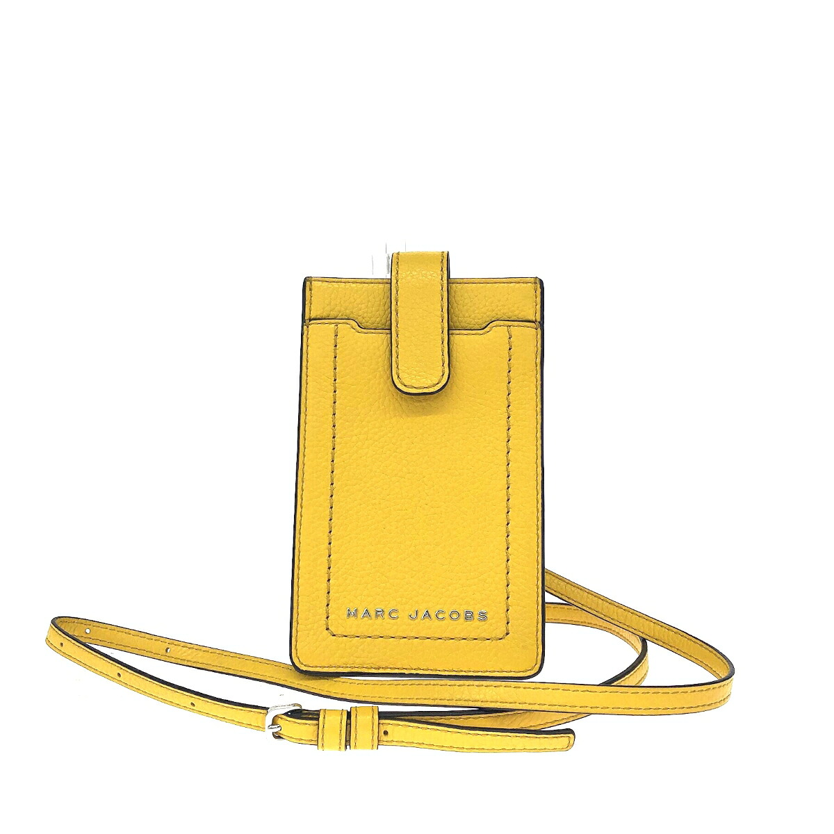 MARC JACOBS マークジェイコブス ミニショルダーバッグ/スマホショルダー 思わしい  なめし革    黄色 レディース【中古】