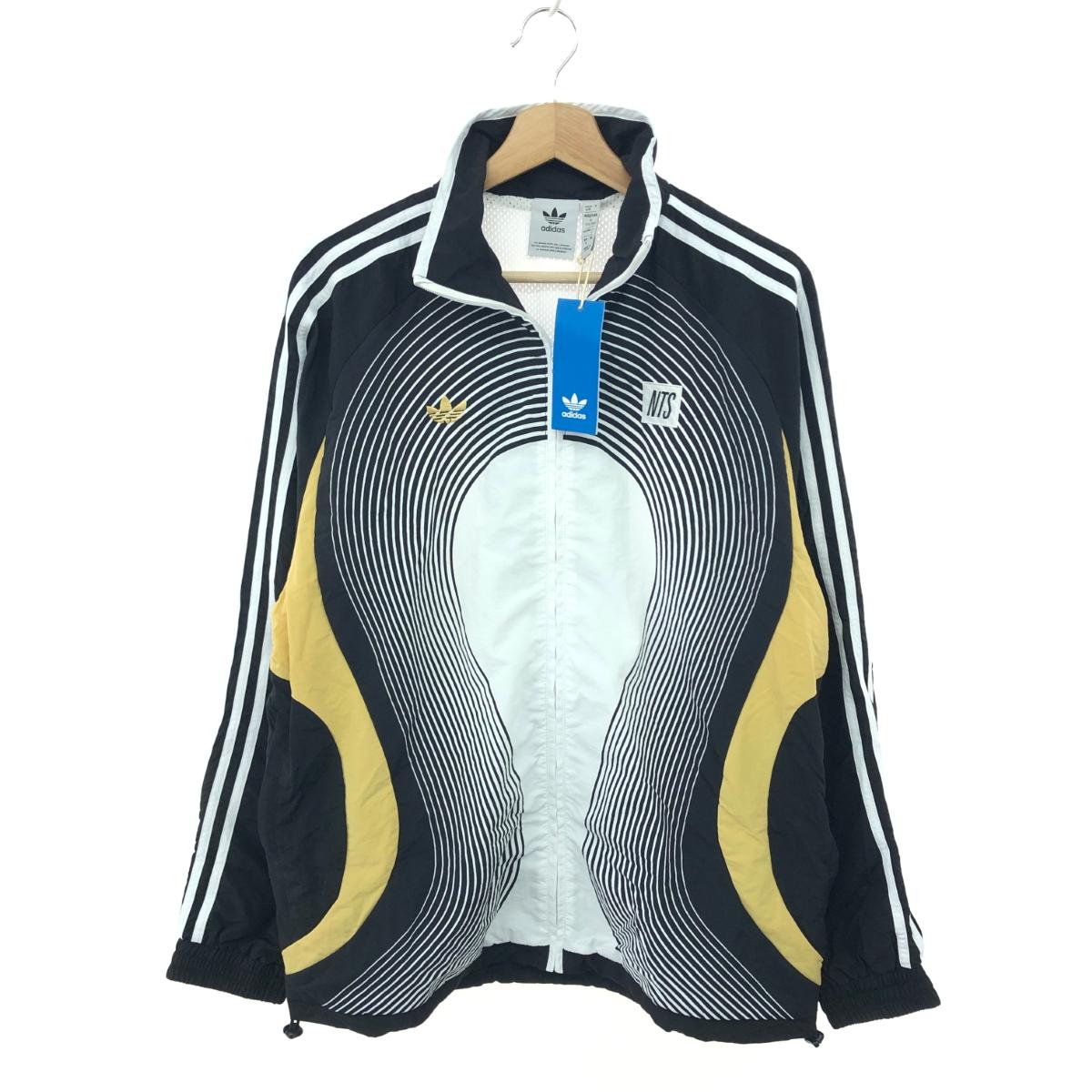 adidas × NTS Radio アディダス×NTS ラジオ受信機 貨物自動車上衣 未当て嵌める品 大きさ:L 総柄刷り上げる    黒いこと/白いこと メンズ【中古】
