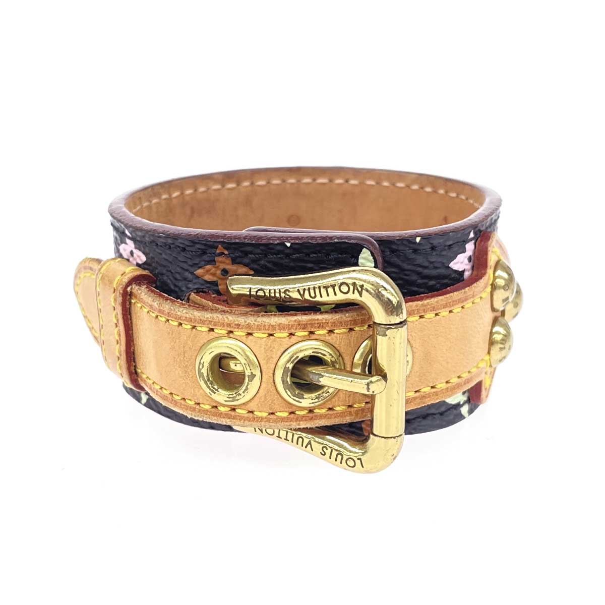 LOUIS VUITTON ルイヴィトン 腕輪/ブラスレ・テダフォース   モノグラムマルチ色つや CA0064/M92483   黒いこと レディース【中古】