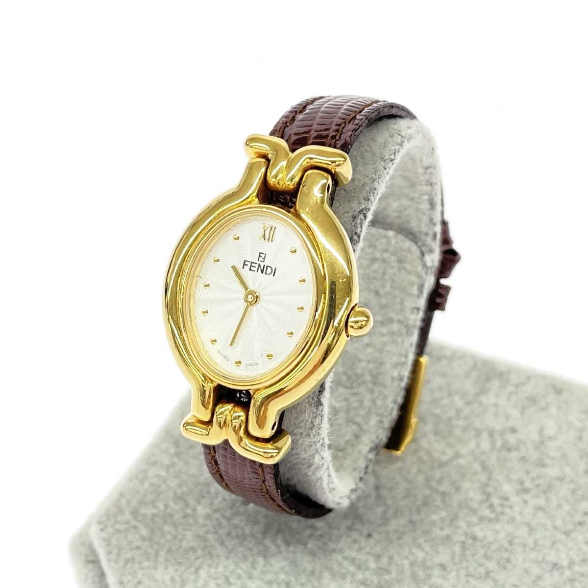 FENDI フェンディ ウオッチ/取り替えっこ三尺帯   石英 640L/ヴィンテージ品   マルチ色つや レディース【中古】