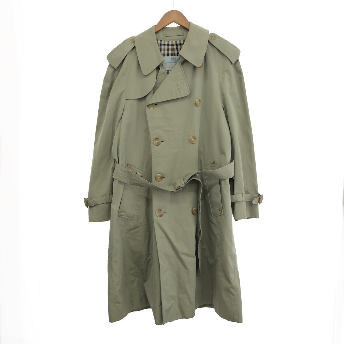Aquascutum アクアスキュータム トレンチコート  大きさ:大きさ曖昧模糊たる イングランド製    カーキ メンズ【中古】