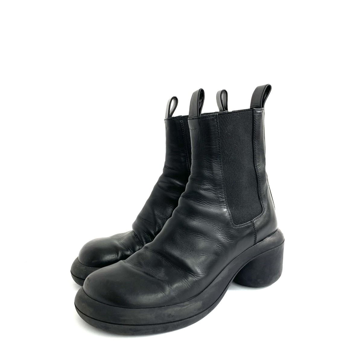 JIL SANDER ジルサンダー サイドゴアブーツ  書きあらわす大きさ:37 なめし革    黒いこと レディース【中古】
