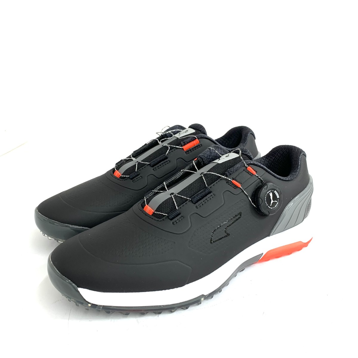 PUMA ピューマ ゴルフシューズ/アルファキャットニトロディスク 未当て嵌める品 書きあらわす大きさ:27.0糎  378920-05   黒いこと メンズ【中古】