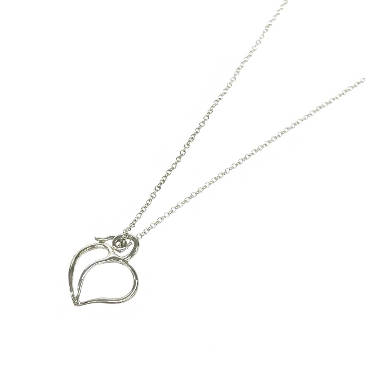 TIFFANY\u0026Co. ティファニー アップルハート形/SV頸飾り 思わしい  925    しろがね色色合い レディース【中古】