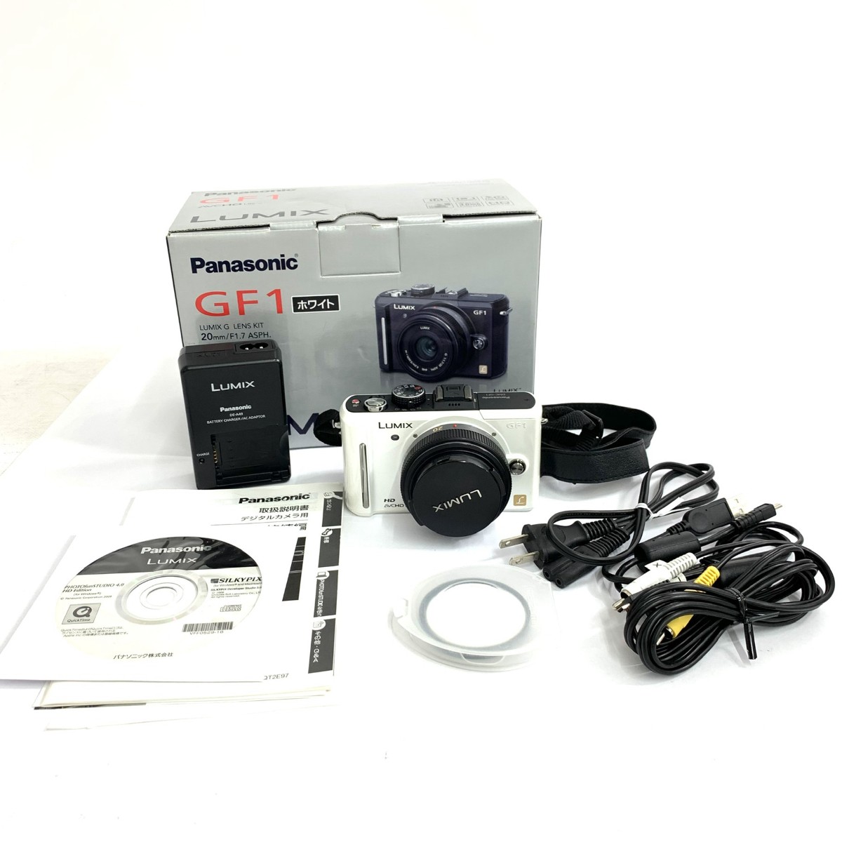 Panasonic パナソニック LUMIX GF1/デジタル写真機   写真機/水晶体一揃いの道具 DMC-GF1C   白いこと 【中古】