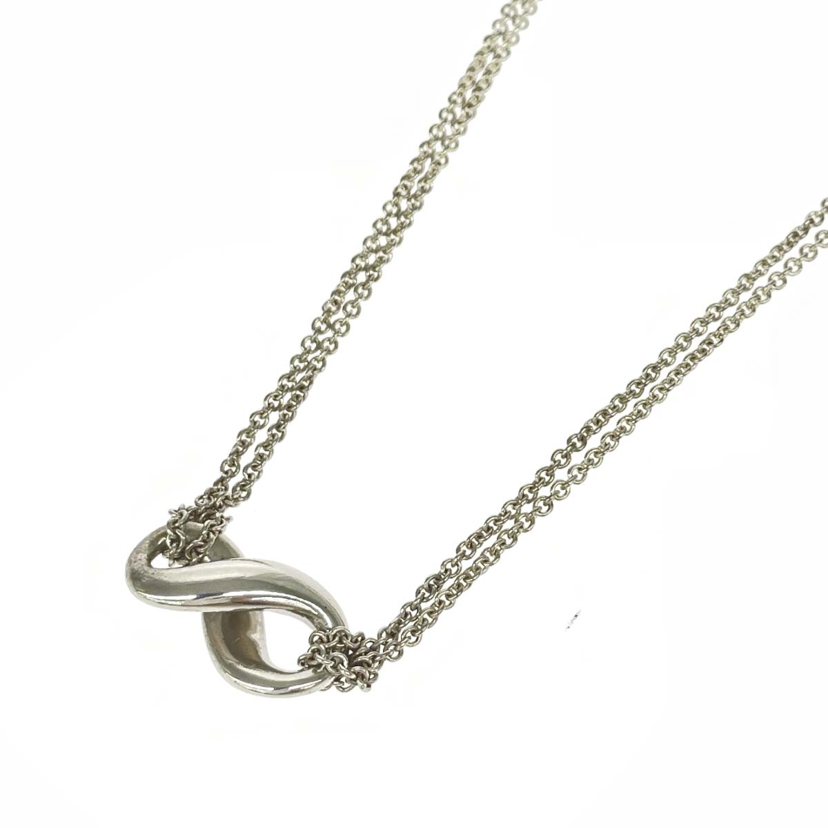 TIFFANY&Co. ティファニー SVネックレス 良好 ダブルチェーン/925/ インフィニティ シルバーカラー レディース【中古】|リサイクル ティファナ