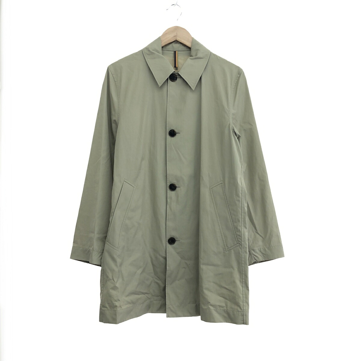 Paul Smith 極点スミス コットンステンカラーコート 好ましい 大きさ:L トーマスメイソン出どころ 103054 043S   ベージュ メンズ【中古】