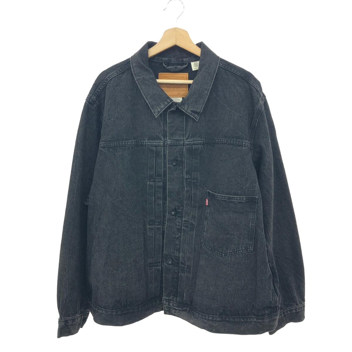 LEVI`S リーヴァイズジーンズ ジーンズ上衣  途轍も無い大きさ:XXL 割り増し金/印字機１    黒いこと メンズ【中古】