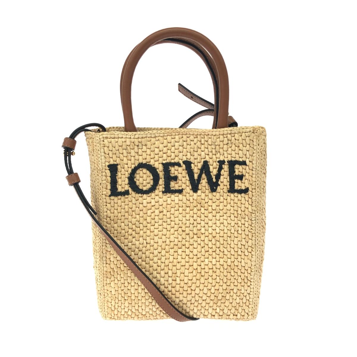 LOEWE ロエベ ショルダーバッグ 良好 2WAY 縦型 ラフィア 262321 ベージュ レディース【中古】｜リサイクル ティファナ 59,400円