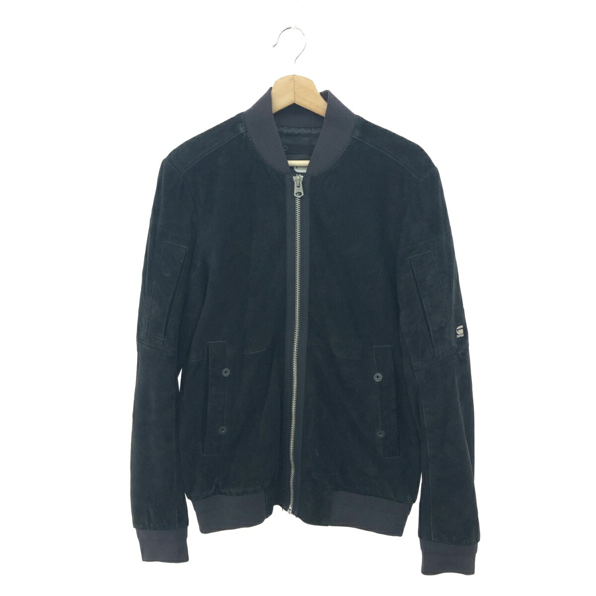 G-STAR RAW ジースターロウ ボンバージャケット サイズ:S スウェードレザー/BATT SUEDE BOMBER ブラック メンズ【中古】|リサイクル ティファナ