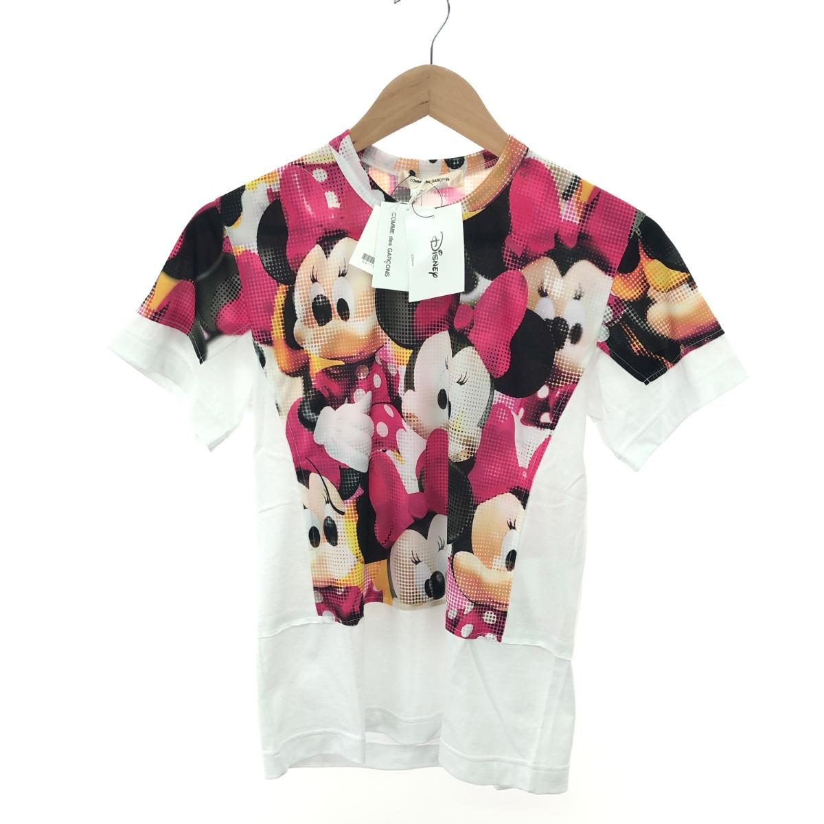 COMME des GARCONS コムデギャルソン 半袖カットソー 未使用品 サイズ:XS 不協和音期/ディズニーコラボ ホワイト/ピンク レディース【中古】｜リサイクル ティファナ