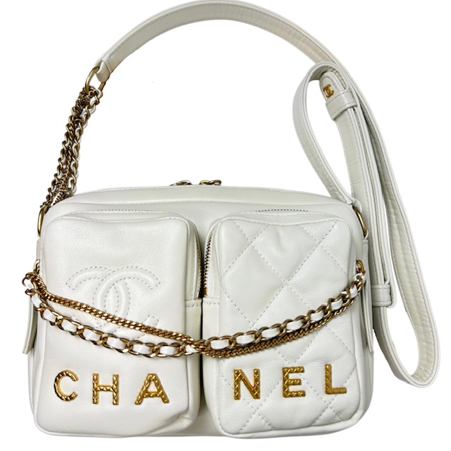 シャネル 入手困難！23Cチェーン付ポケットデザインカメラバッグショルダー CHANEL｜リサイクルココ