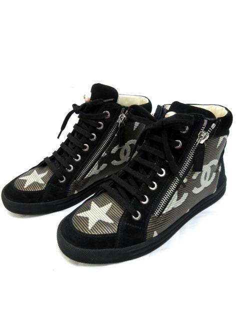 シャネル 14aダラスライン星モチーフハイカットスニーカー Chanel Mozago Com