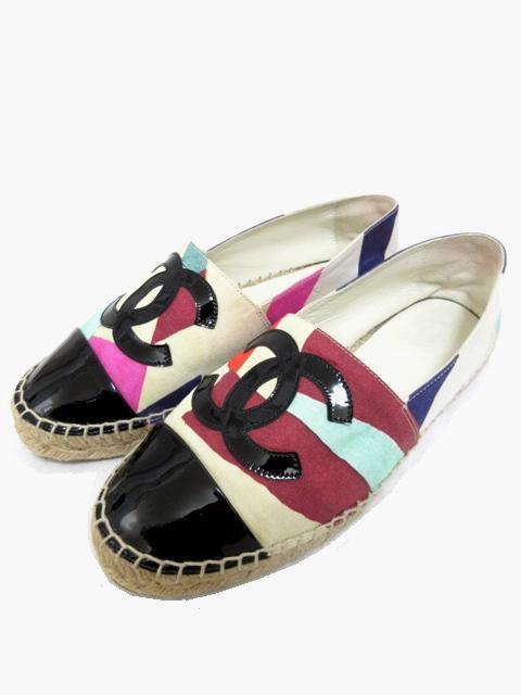 シャネル 16CマルチプリントXエナメルCCエスパドリーユ CHANEL