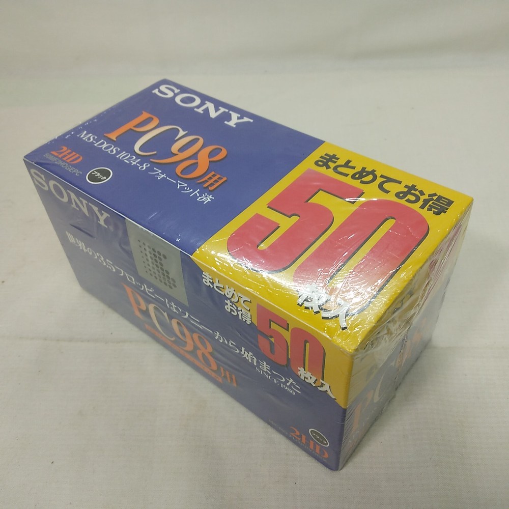【未開封・長日月蔵入り品】SONY  ソニー 3.5型 ディスケット 50枚 マイコン-98用 MS-DOS 1024-8 初期化済 貨物輸送無料【2固定ディスク】【レトロ】【NEC】【マイコン98】【98NOTEつづき物】【富士通FM TOWNS】【FMRつづき物】【エプソン マイコン-286,386,486つづき物】【日立 B-32,B-16つづき物】
