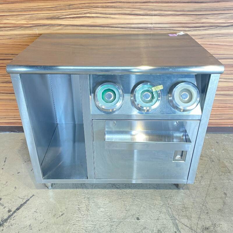 北海道・九州・沖縄・離島等追加送料有【中古】 業務用 ステンレス カップディスペンサー 幅900×奥行600×高800mm (No.8695) 厨房機器
