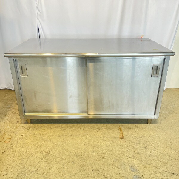 北海道・九州・沖縄・離島等追加送料有【中古】 業務用 ステンレス 盛付台 幅1500×奥行750×高800mm (No.8883) 厨房機器