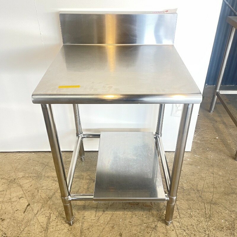 北海道・九州・沖縄・離島等追加送料有【中古】 業務用 ステンレス 作業台 BG付 幅570×奥行600×高800mm (No.a280) 厨房機器