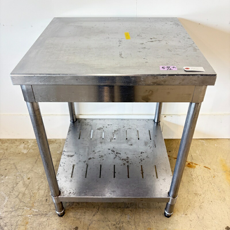 一部地域別途送料有【中古】 業務用 ステンレス 作業台 幅600&times;奥行600&times;高800mm (No.a491) 厨房機器｜厨房用品専門店 リサイクルヒット