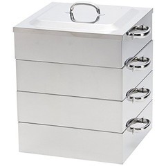 蒸し器 18-8 業務用角蒸器 3段 39cm 【メーカー直送】|厨房用品専門店 リサイクルヒット