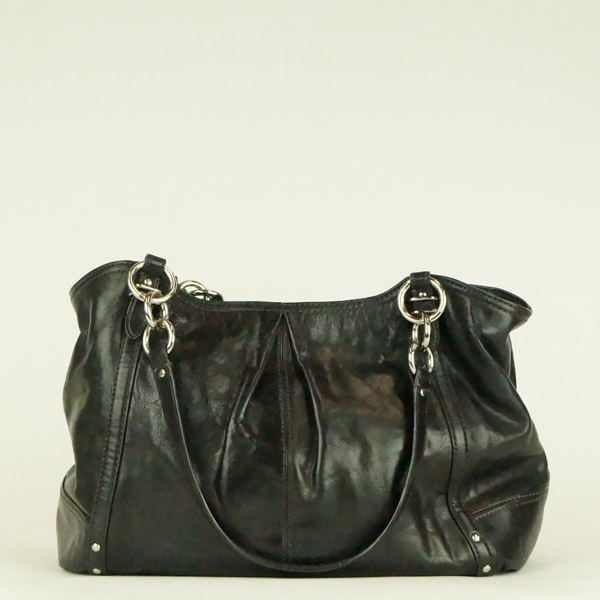 【中古】COACH コーチ トートバッグ レディース レザー ブラック H1073-16244