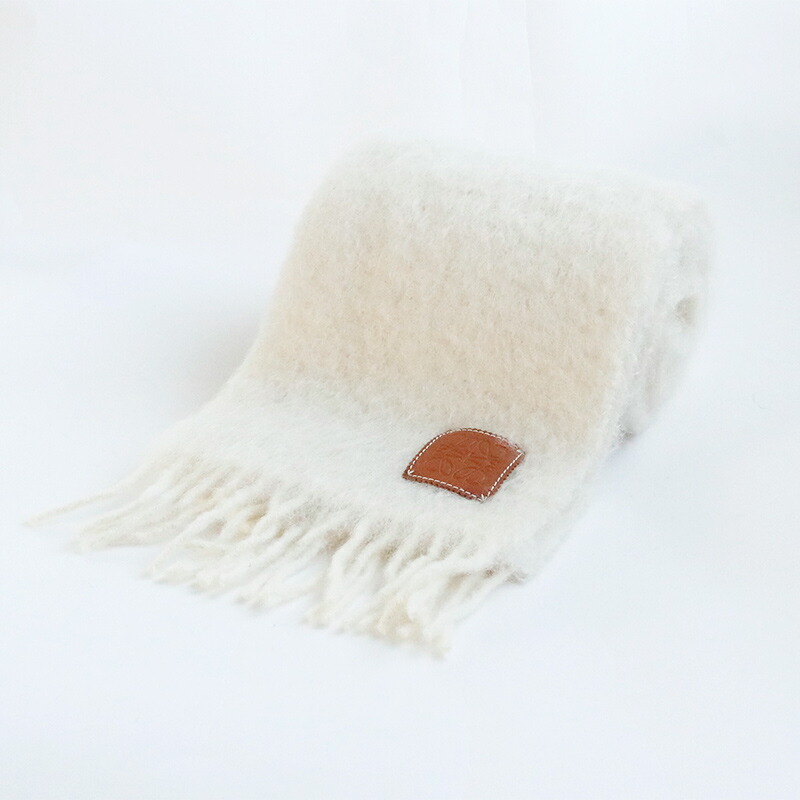 【セール】LOEWE ロエベ　アナグラム ストライプ モヘアブランケット　超美品 LOEWE ロエベ ブランケット STRIPE BLANKET ストライプ モヘア