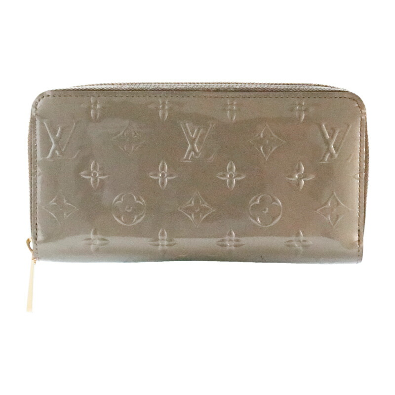 【中古】ルイヴィトン 長紙入れ ジッピーウォレット ヴェルニ シャンパーニュ メタリゼ M68642 LOUIS VUITTON レディース メンズ
