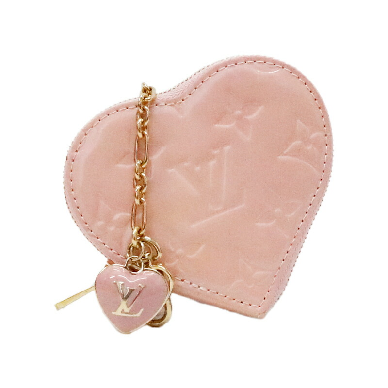 【中古】 ルイヴィトン LOUIS VUITTON ヴェルニ ポルトモネ 冷やりとした ハート型型 コインケース M91431 レディース さくら色