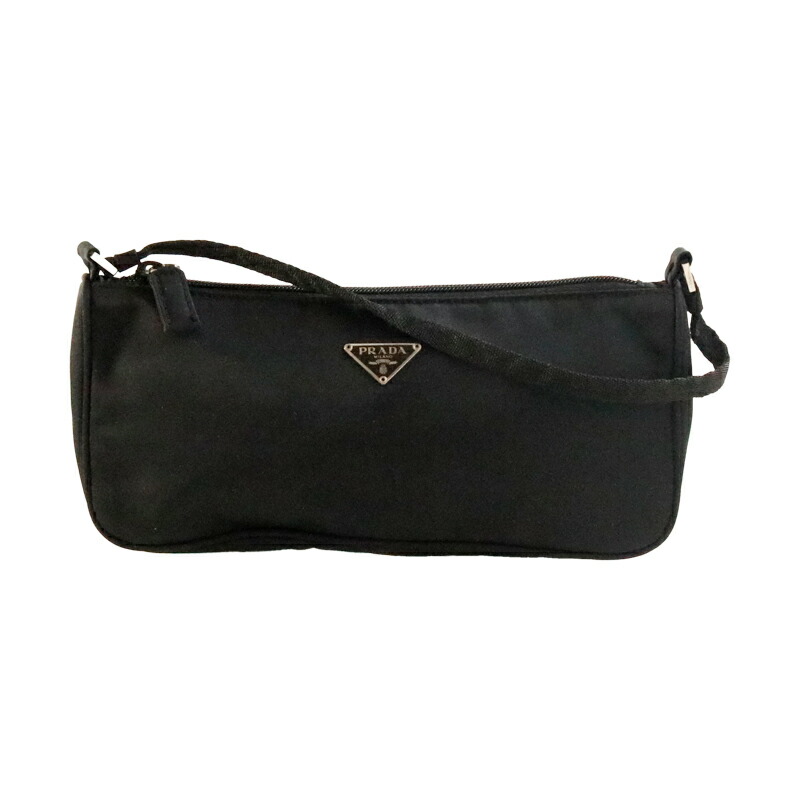 プラダ MV633 アクセサリーポーチ ミニバッグ ポーチ ブラック 美品☆ PRADA プラダ アクセサリー ポーチ MV633 ミニバッグ