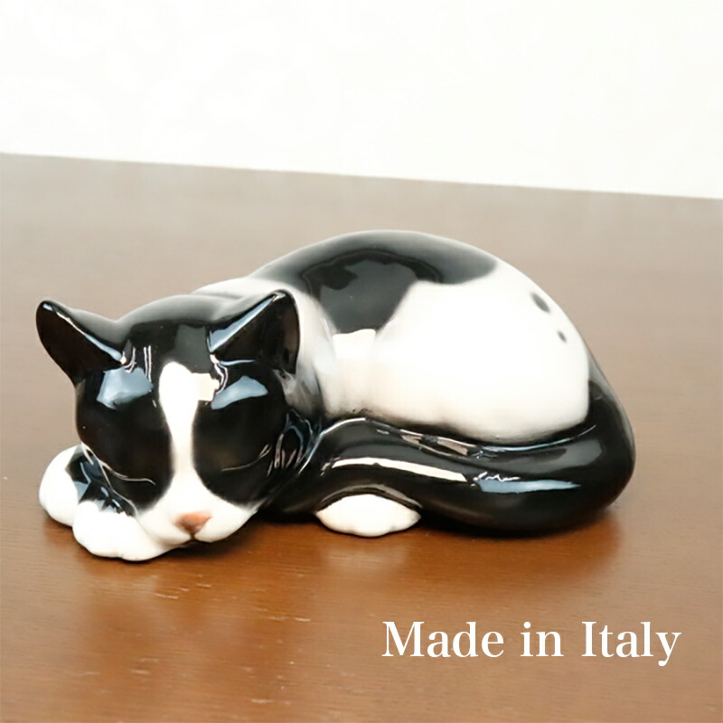 楽天市場】イタリア製 輸入雑貨 ネコ 猫 陶器 置物 オブジェ