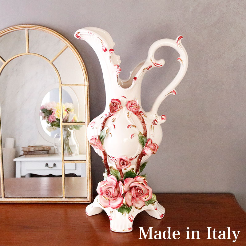 楽天市場】イタリア製 陶花ハンドメイド オブジェ クラシック