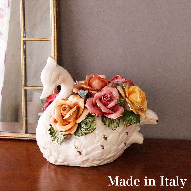 楽天市場】イタリア製 輸入雑貨 カポディモンテ焼き 磁花 本物