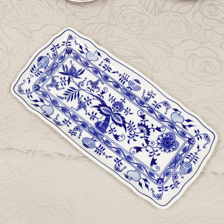 ボヘミア ブルーオニオン 食器 プレート 皿 おしゃれ サンドイッチトレイ 姫系 洋風