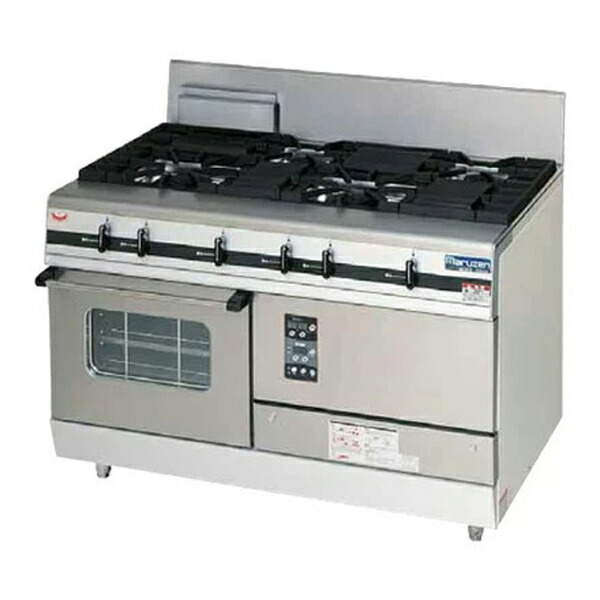 【新品・安心２年保証】ガスレンジ パワークックシリーズ 幅1200×奥行750×高さ800(+200)(mm) 4口コンロ+1オーブン MGRX-127F(旧型番：MGRX-127E) マルゼン
