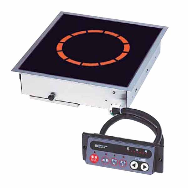 【新品・安心2年保証】IHクリーンコンロ ビルトインタイプ 耐衝撃プレート(2kW) 幅308×奥行333×高さ85(mm) MIHB-K20C マルゼン|業務用厨房機器のリサイクルマート