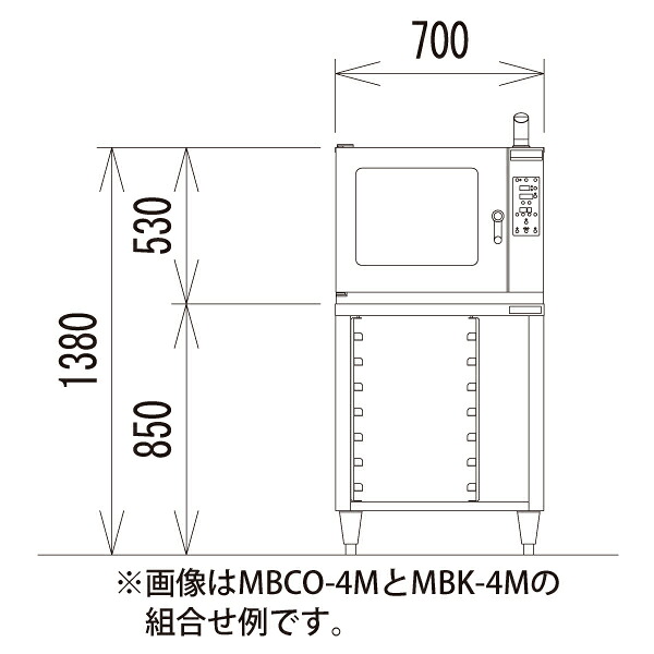 【新品】ベーカーシェフ専用架台 幅700×奥行700×高さ850(mm) MBK-4M マルゼン ※架台のみの販売となります