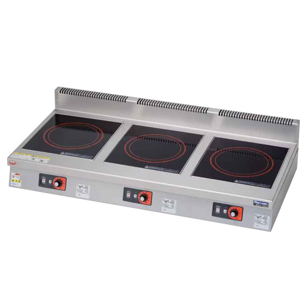 【新品・安心２年保証】IHクリーンコンロ 標準プレート(単機能3口) 幅1200×奥行600×高さ170(mm) MIH-333D マルゼン 314,901円