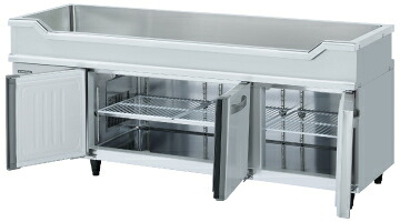 【新品】舟形シンク付横型冷蔵庫(コールドテーブル) 幅1800×奥行750×高さ850(mm) RW-180SDCG-ML-T ホシザキ